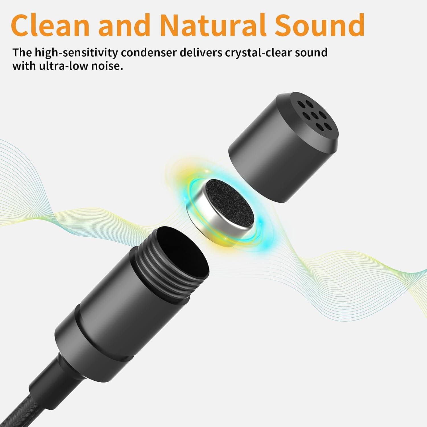 1.5 Meter Wired Lavalier Type C Microphone view 2