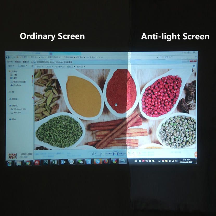 120 Inch Anti-Light Foldable Projector Screen 16:9 HD For Home, Office & Classroom view 2