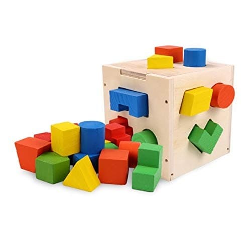 15 Shapes Sorter Intelligence Wooden Box For Kids view 1