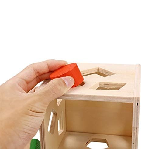 15 Shapes Sorter Intelligence Wooden Box For Kids view 3