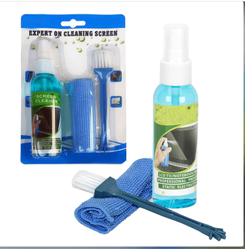 3 In 1 Screen Cleaning Kit With Microfiber Cloth & Brush For Laptops,Mobiles,LCD,LED,Computers view 2