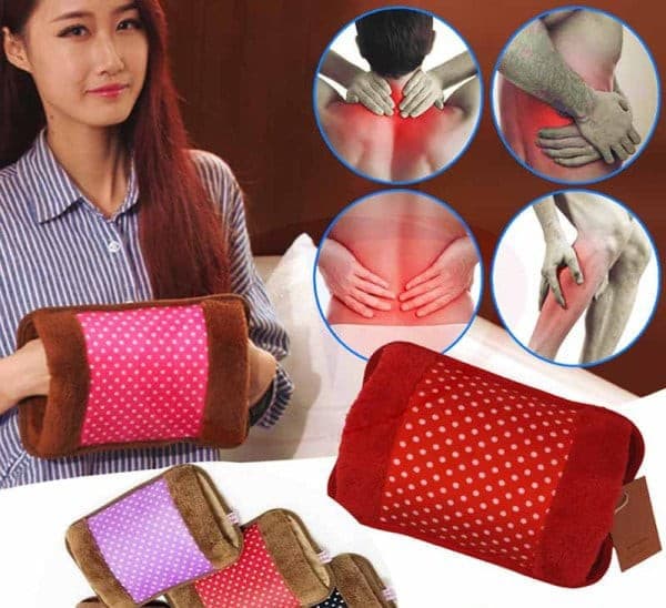Electric Hot Water Bag Heating Pad Of Fur And Velvet With Hand Pocket view 5