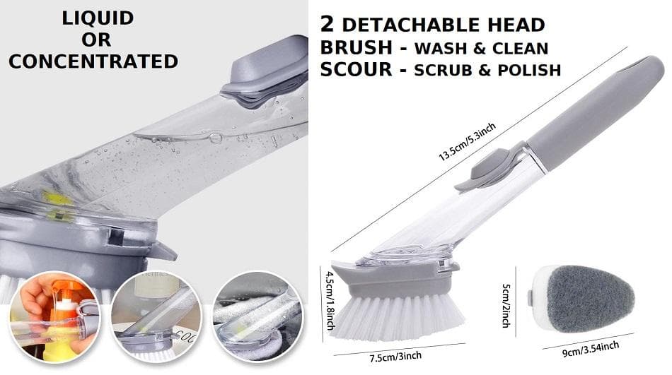 Kitchen Cleaning Scrub Wok Brush Soap Spray Handheld Scour Pad Washing Tools view 5