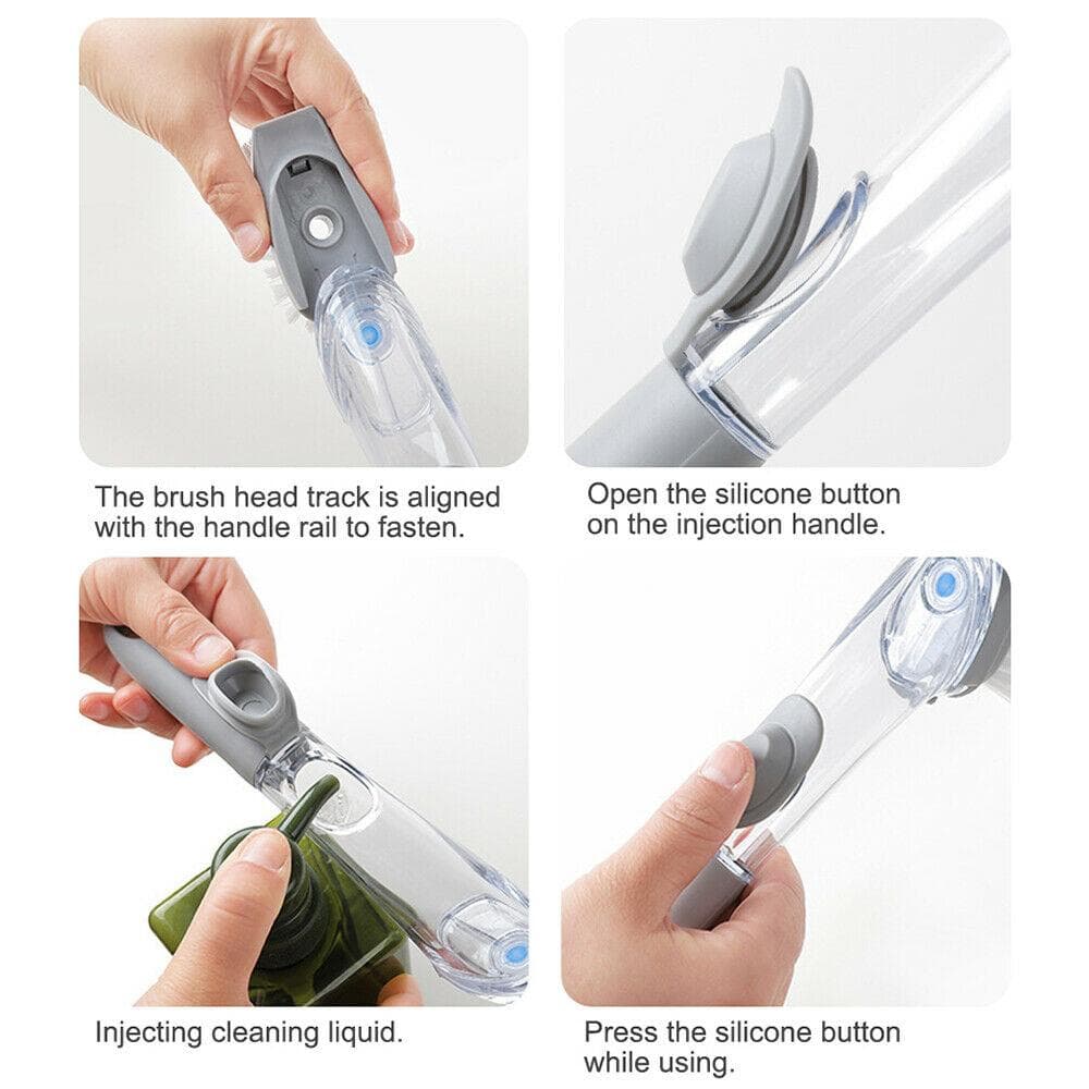 Kitchen Cleaning Scrub Wok Brush Soap Spray Handheld Scour Pad Washing Tools view 3