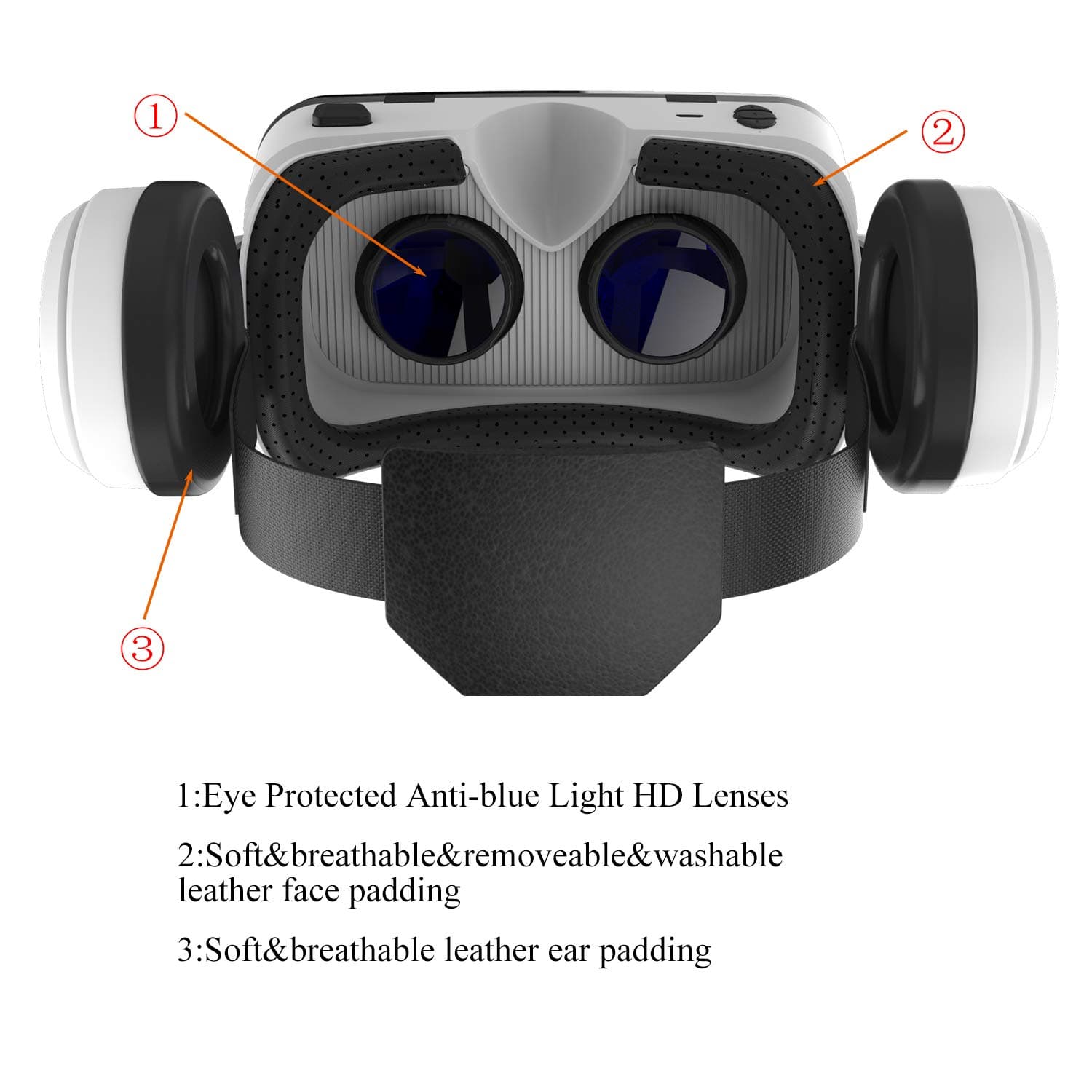SHINECON Vr  G04Bs Vr Headset With Bluetooth Headphones, Eye Protected Hd Virtual Reality Headset,Vr Glasses For Phone Within 4.7-6.2Screen view 9