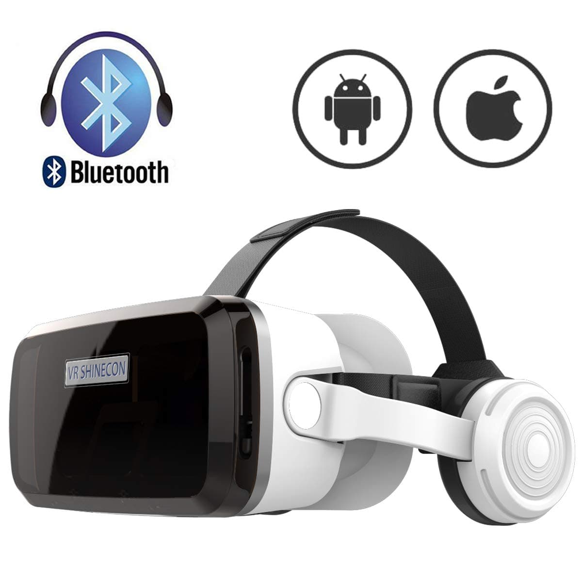 SHINECON Vr  G04Bs Vr Headset With Bluetooth Headphones, Eye Protected Hd Virtual Reality Headset,Vr Glasses For Phone Within 4.7-6.2Screen view 5