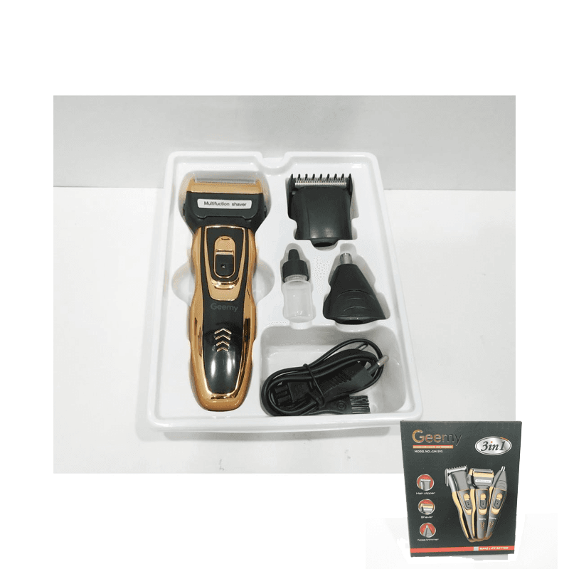 Gemei  Gm-595 3 In 1 Hair Clipper, Shaver & Nose Beard Hair Trimmer, Rechargeable Hair & Beard Trimmer view 5
