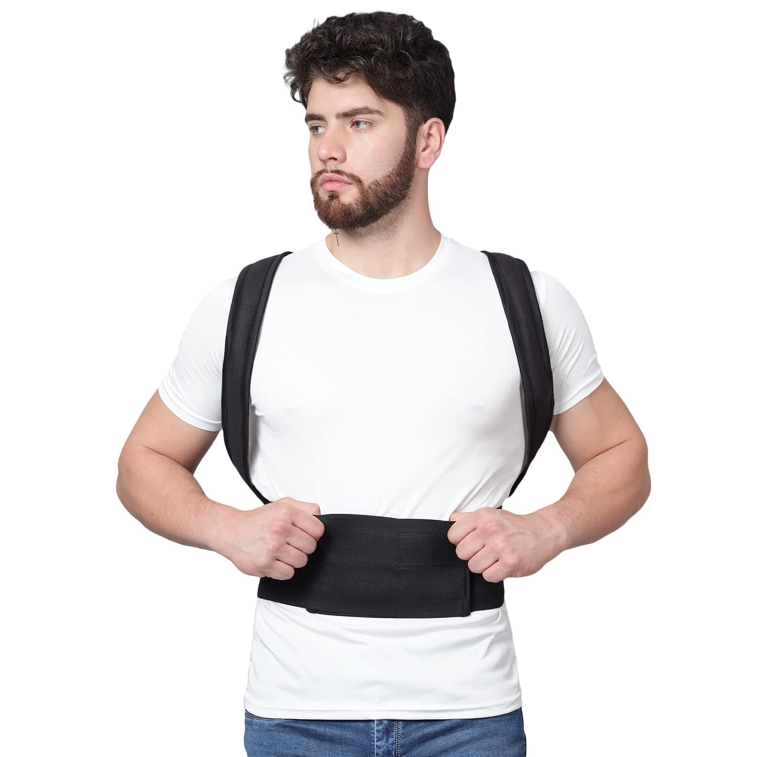 Magnetic Corset Posture Corrector Clavicle Fracture Support Back Shoulder Correction Brace Belt view 2