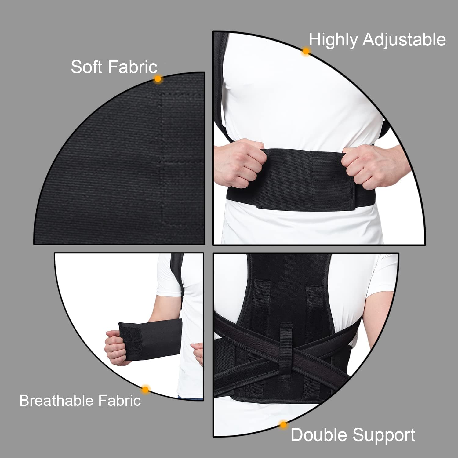 Magnetic Corset Posture Corrector Clavicle Fracture Support Back Shoulder Correction Brace Belt view 3