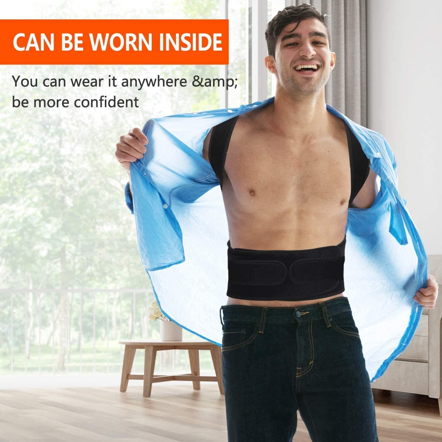 Magnetic Corset Posture Corrector Clavicle Fracture Support Back Shoulder Correction Brace Belt view 5