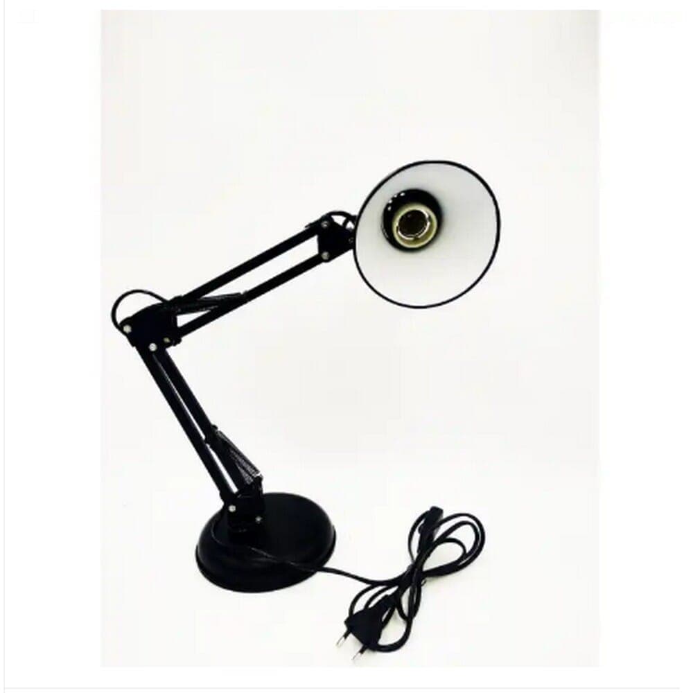 Adjustable, Flexible Metal Electric Table Lamp - Reading / Study Table Lamp, Free Table/Bed Conner Stand (Color Assorted)