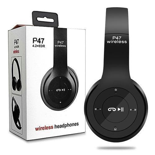 P47 Bluetooth Over Ear Foldable Headset With Microphone Stereo Earphones 3.5Mm Audio Support Fm Radio Tf For Pc Tv Smart Phones & Tablets view 2