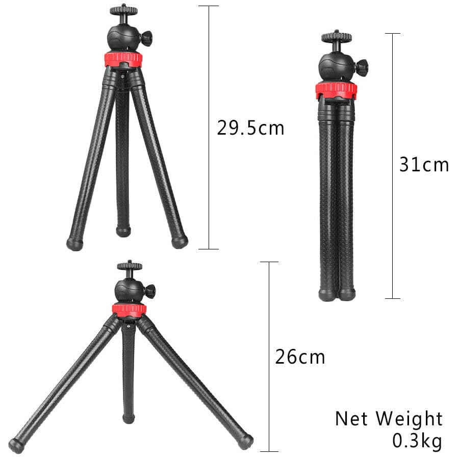Flexible Tripod 31Cm Loads 1.3Kg For Dslr Camera And Mobile Phone view 3