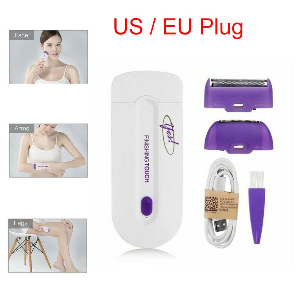 2 In 1 Epilator Finishing Touch Hair Remover Hair Removal Instant&Pain Free Laser Sensor Light Safely Shaver Usb Cable Charge view 3