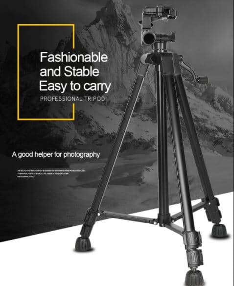 3366 Professional And Lightweight Tripod Stand For Dslr Slr Camera And Phones With Holder And Remote view 2