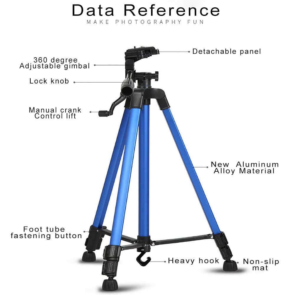 3366 Professional And Lightweight Tripod Stand For Dslr Slr Camera And Phones With Holder And Remote view 7