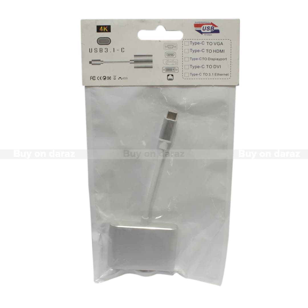 4K Usb3.1-C To VGA/HDMI/DVI/Ethernet view 2