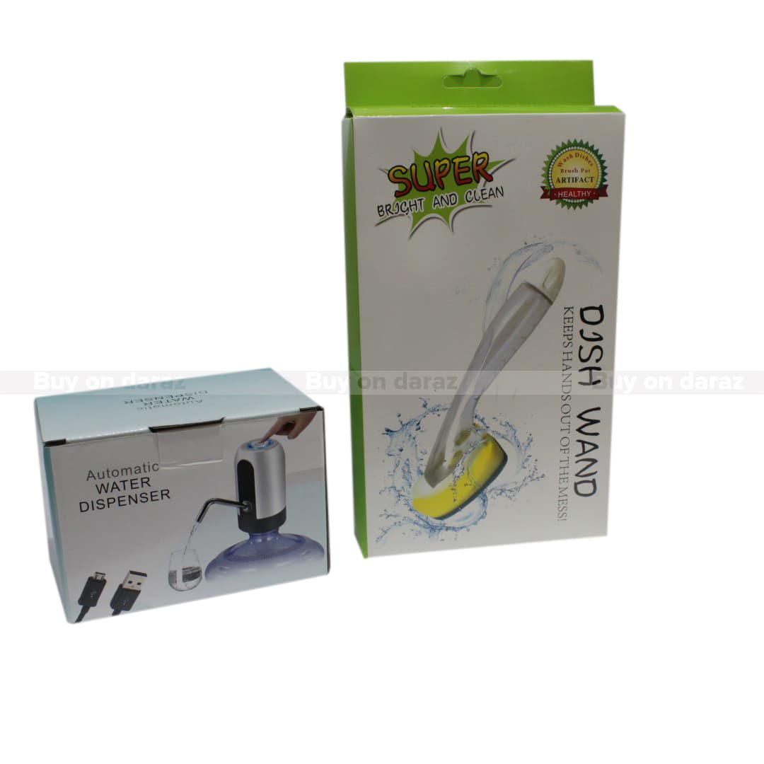 Set Of 2 Automatic Water Dispenser And Dish Wand