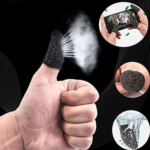 2PCS Sleep-Proof Sweat-Proof Professional Touch Screen Thumbs Finger Sleeve for Pubg Mobile Phone Game Gaming view 3