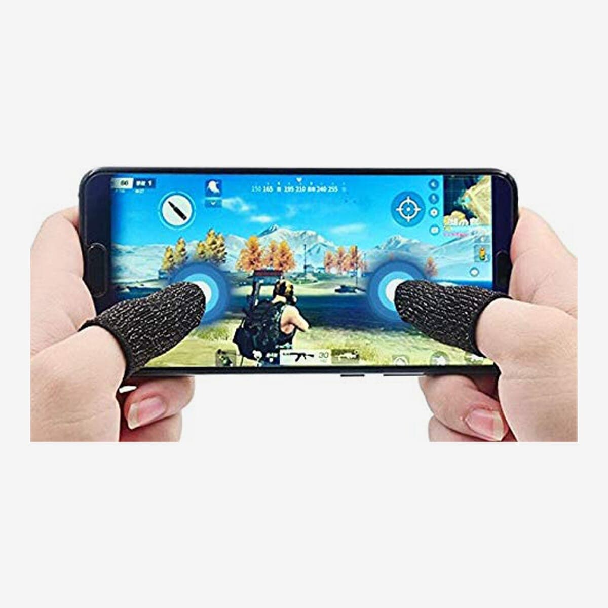 2PCS Sleep-Proof Sweat-Proof Professional Touch Screen Thumbs Finger Sleeve for Pubg Mobile Phone Game Gaming