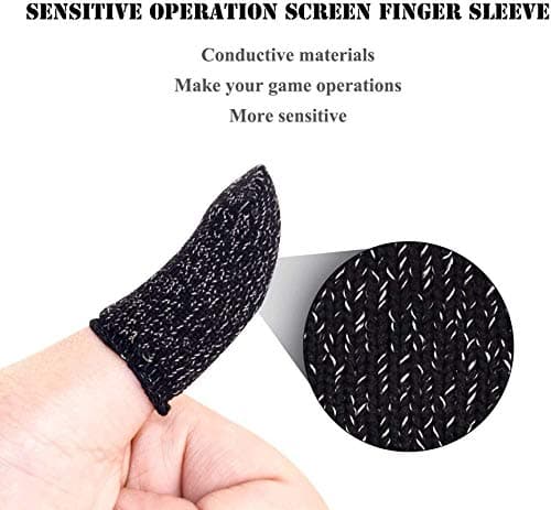 2PCS Sleep-Proof Sweat-Proof Professional Touch Screen Thumbs Finger Sleeve for Pubg Mobile Phone Game Gaming view 5