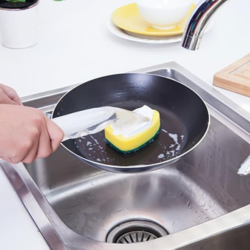 Dish Wand Creative Soap Dispenser Scrubber Cleaner