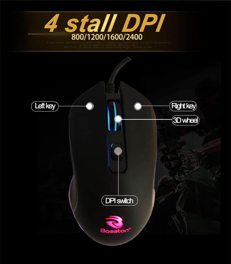 Bosston GM600 Wired Gaming Mouse view 2