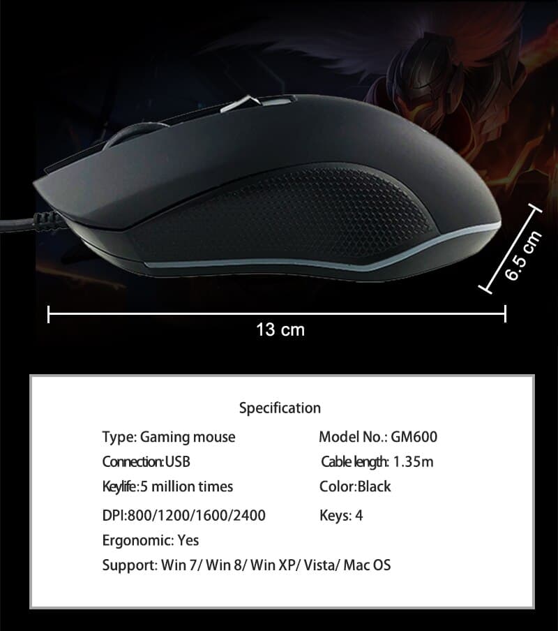 Bosston GM600 Wired Gaming Mouse view 5