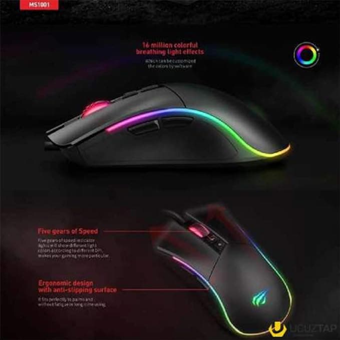HAVIT MS1006 RGB Backlit Wired 3200DPI Gaming Mouse view 4