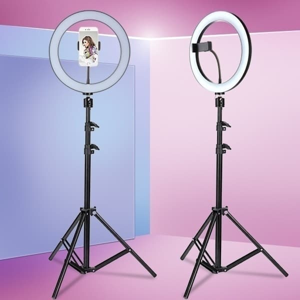 40CM Selfie LED Ring Light with 7 Fit Tripod Stand, Cell Phone Holder Dimmable 3 Light Modes for Live Stream, Makeup, Facebook, YouTube, Instagram,TikTok, Twitter view 3