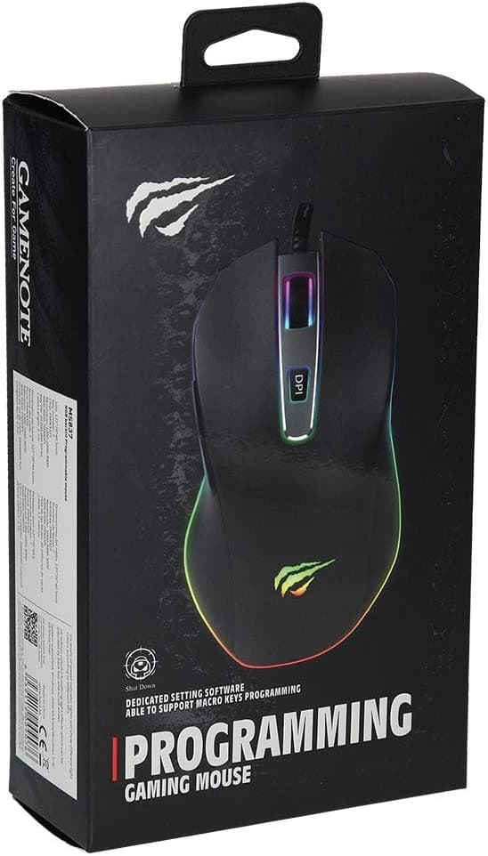 HAVIT MS837 7000DPI RGB Backlit Programmable Gaming Mouse view 3