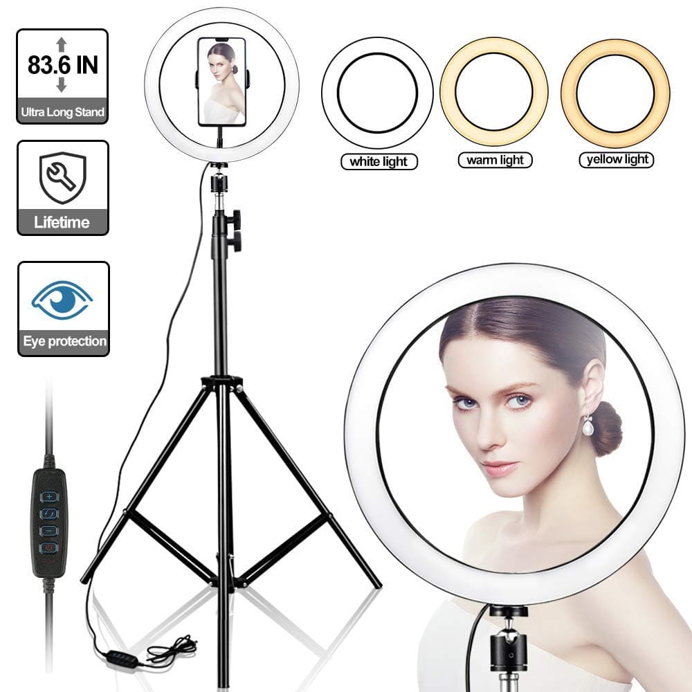 8''/20cm Selfie Ring Light Dimmable LED Ringlight Tripod Photo Studio Photography With 7FT Tripod Stand