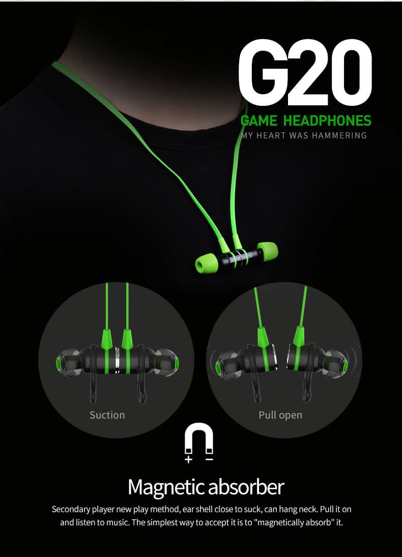 PLEXTONE G20 Double Bass Magnetic Gaming Earphone Headphone Earphones Earbuds Noise Reduction Headset With Mic Sport PUBG For GAMING view 2
