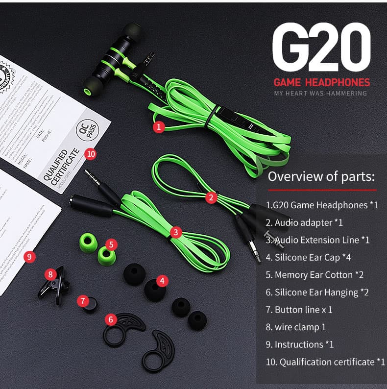 PLEXTONE G20 Double Bass Magnetic Gaming Earphone Headphone Earphones Earbuds Noise Reduction Headset With Mic Sport PUBG For GAMING view 3