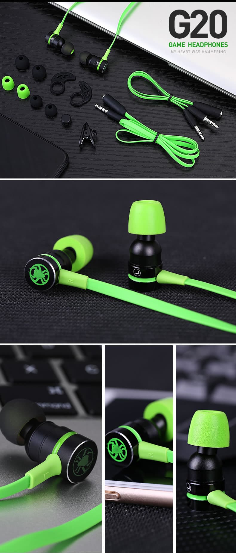 PLEXTONE G20 Double Bass Magnetic Gaming Earphone Headphone Earphones Earbuds Noise Reduction Headset With Mic Sport PUBG For GAMING view 4