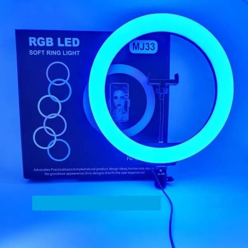 RGB LED Soft Ring Light 33CM Ring Fill Light-Tiktok Youtuber Video view 2