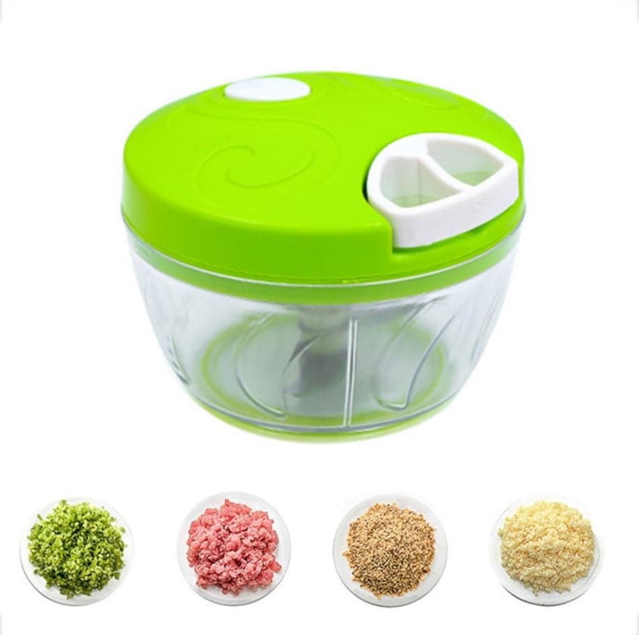 Multi-Functional Speedy Vegetable And Fruit Food Chopper Spin Cutter With 3 Blades Manual Salad Maker view 2