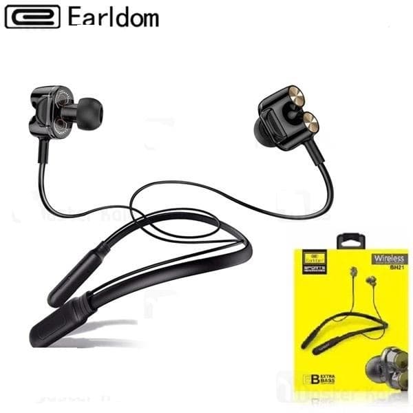 Earldom Wireless Bh21 Premium Bass Stereo In-Ear Neckband Earphone Dual Drivers