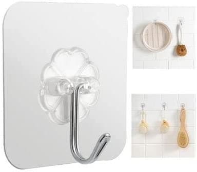 Pack of 6pcs Self-adhesive Wall Hooks for Photo Frame Clock Strong Adhesive Transparent Nails Wall Hook Hangers Hanging Nail Holders view 2