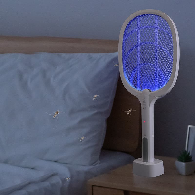 Gecko Dual-Use Electric Mosquito Racket Standing Fly Insect Swatter | Automatic Mosquito Killer Racket | Mosquito Killer Bat — image 1