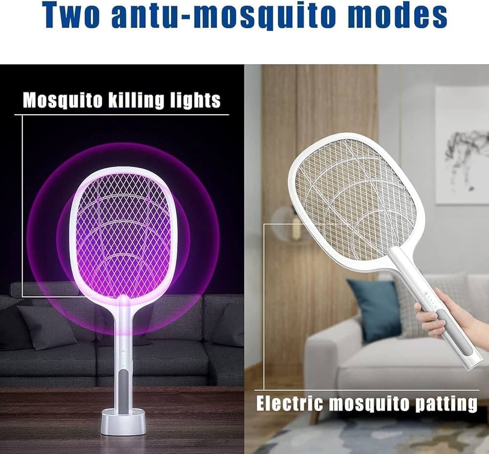 Gecko Dual-Use Electric Mosquito Racket Standing Fly Insect Swatter | Automatic Mosquito Killer Racket | Mosquito Killer Bat — image 2