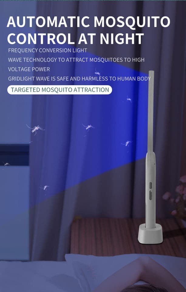 Gecko Dual-Use Electric Mosquito Racket Standing Fly Insect Swatter | Automatic Mosquito Killer Racket | Mosquito Killer Bat — image 6