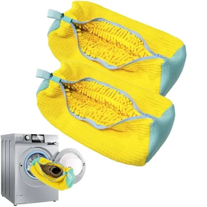 Shoe Wash Bag Washing Machine Laundry Bag Shoes Washing Bag Laundry Net for Trainers Shoe Wash Bag with Brushes Laundry Net Wash Bag Shoes
