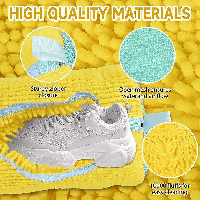 Shoe Wash Bag Washing Machine Laundry Bag Shoes Washing Bag Laundry Net for Trainers Shoe Wash Bag with Brushes Laundry Net Wash Bag Shoes view 2