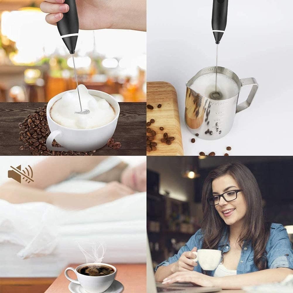 Milk Frother USB Rechargeable Electric Milk Frother Handheld | 3 Speed Milk Foamer for Coffee Latte Cappuccino | Stainless Steel Whisk Blender for Protein Shake, Bulletproof Coffee, Egg Beater view 6