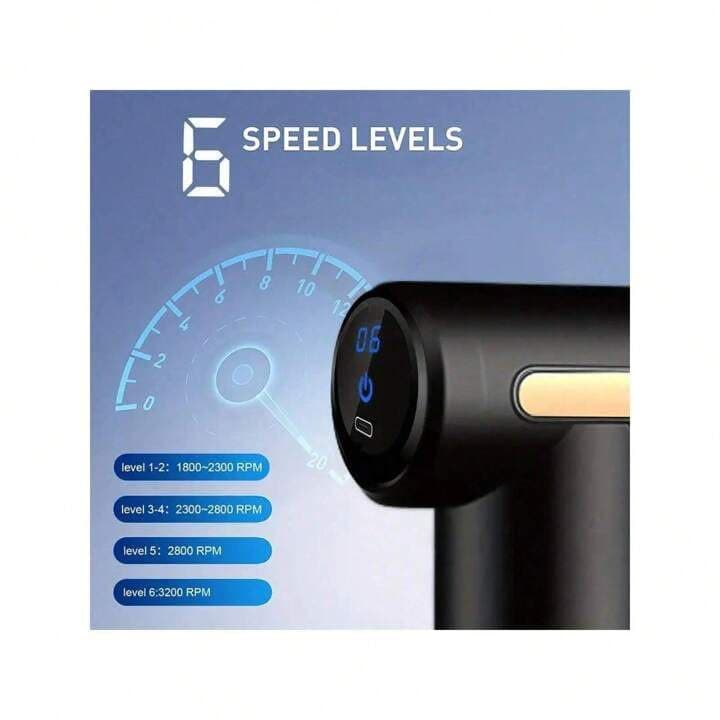6 Gears Body Massage Gun , Electric Vibration Body Muscle Massager Fascial Gun , Body Massage Machine , Facial Body Massage Gun view 4