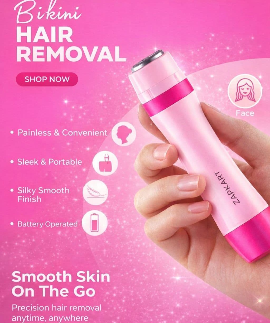 Bikini Hair Remover | Battery operated | Electric Facial Hair Remover view 2