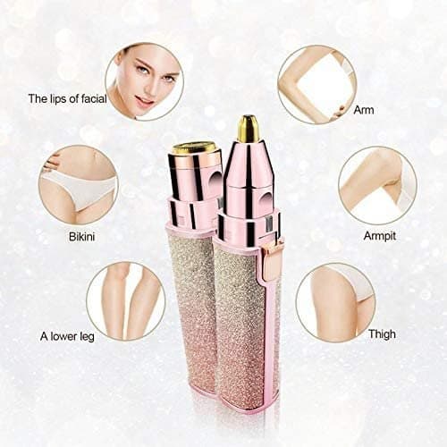 2 In 1 Portable Rechargeable Facial Hair Remover Eyebrow Trimmer view 3