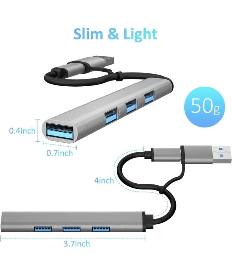 2 In 1 USB And C Hub Multiport Adapter view 3
