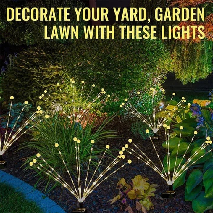2 Piece Solar Decor Light Outdoor Waterproof Garden Sunlight Powered Lights view 5